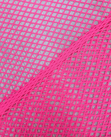 Сетка крупная ячейка розовый неон
